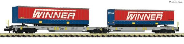 Fleischmann 825032 Doppeeltaschen-Gelenkwagen T2000 + Winner Display 825030 #2