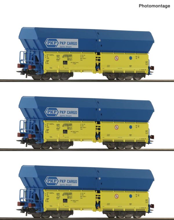 ROCO 6600136 3-tlg. Set: Selbstentladewagen, PKP