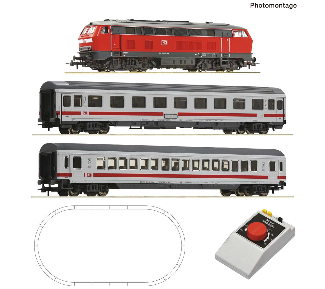 ROCO 5100016 Analog Start Set: Diesellokomotive BR 218 (GEOLINE)