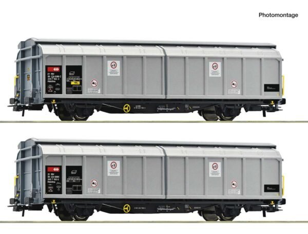 ROCO 6600110 2-tlg. Set: Schiebewandwagen, SBB Cargo