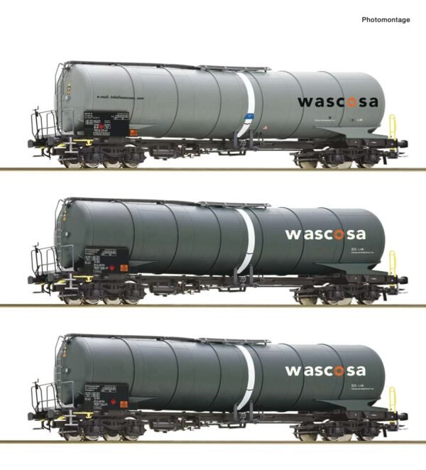 ROCO 6600143 3-tlg. Set: Kesselwagen, Wascosa