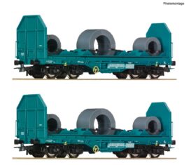 ROCO 6600181 2-tlg. Set: Coiltransportwagen