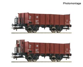 ROCO 6600253 2-tlg. Set: Offene Güterwagen