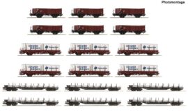 ROCO 6600335 Display: Rangierbahnhof/Offene Güterwagen 18-tlg. Display