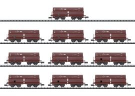 Minitrix 15013 Display mit 10 Selbstentladewagen Erz IId