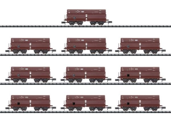 Minitrix 15013 Display mit 10 Selbstentladewagen Erz IId – Bild 11