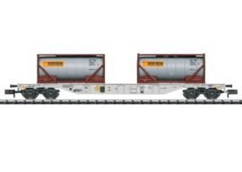 Minitrix T18490 Containertragwagen m.Tankcont