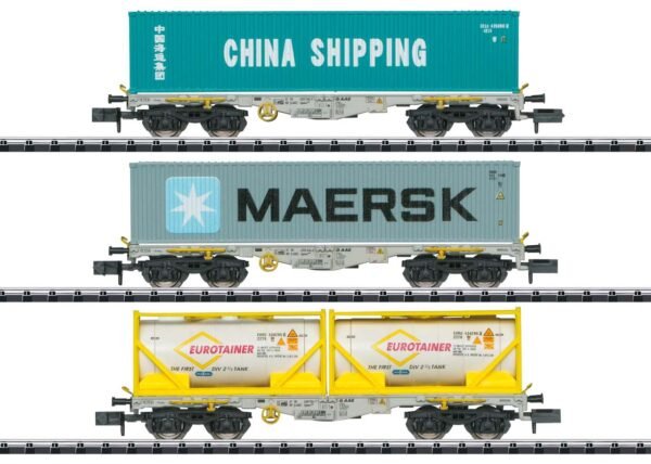 Minitrix T18703 Güterwagen-Set Containertrans