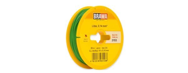 Brawa 3153 Schaltlitze 0,14mm² 25m gn