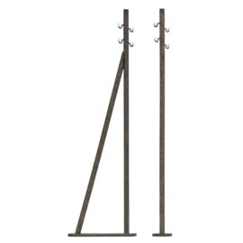 Busch 1753 Freileitung 2 Holzmasten H0