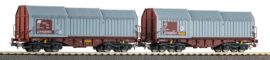 Piko 28308 2er Set Teleskophaubenwagen F
