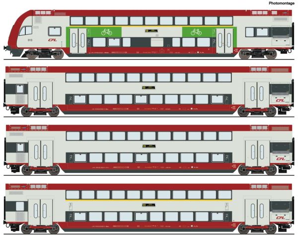 ROCO 6210148 4-tlg. Set: Doppelstockwagen, CFL