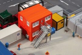 Faller 130135 4 Baucontainer, orange