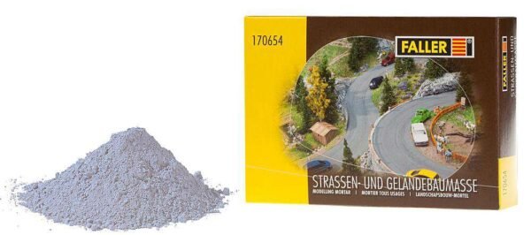 Faller 170654 Straßen- und Geländebau-Spachtelmasse, grau, 500 g